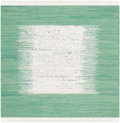 Safavieh Montauk Mtk711D Ivory / Sea Green Bordered Area Rug