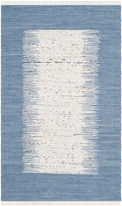 Safavieh Montauk Mtk711E Ivory / Dark Blue Bordered Area Rug