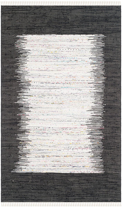 Safavieh Montauk Mtk711H Ivory / Black Bordered Area Rug