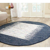 Safavieh Montauk Mtk711L Ivory / Navy Bordered Area Rug