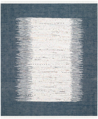 Safavieh Montauk Mtk711L Ivory / Navy Bordered Area Rug