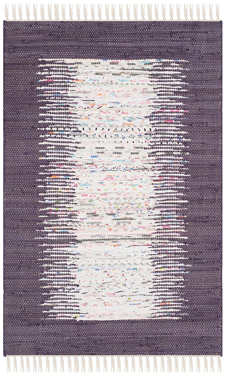 Safavieh Montauk Mtk711M Ivory / Purple Bordered Area Rug