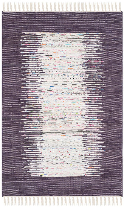 Safavieh Montauk Mtk711M Ivory / Purple Bordered Area Rug