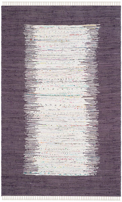 Safavieh Montauk Mtk711M Ivory / Purple Bordered Area Rug