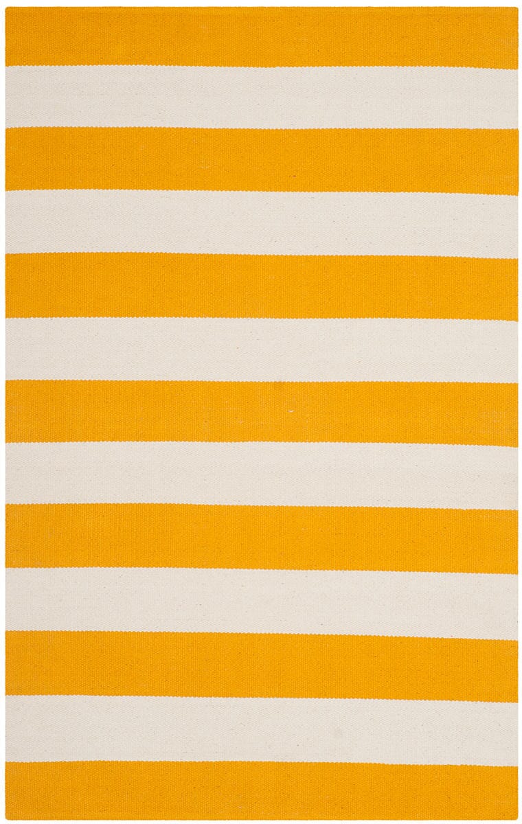 Safavieh Montauk Mtk712A Yellow / Ivory Striped Area Rug