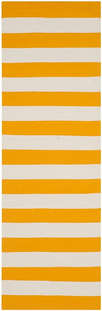 Safavieh Montauk Mtk712A Yellow / Ivory Striped Area Rug