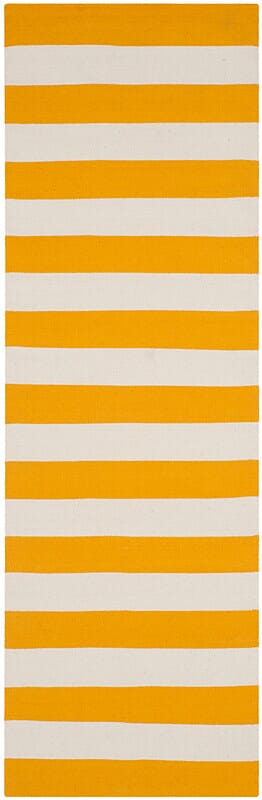 Safavieh Montauk Mtk712A Yellow / Ivory Striped Area Rug