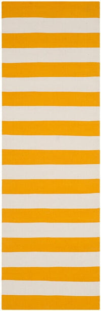 Safavieh Montauk Mtk712A Yellow / Ivory Striped Area Rug