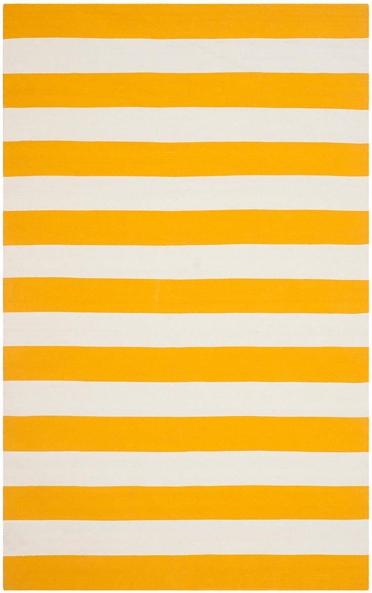 Safavieh Montauk Mtk712A Yellow / White Striped Area Rug