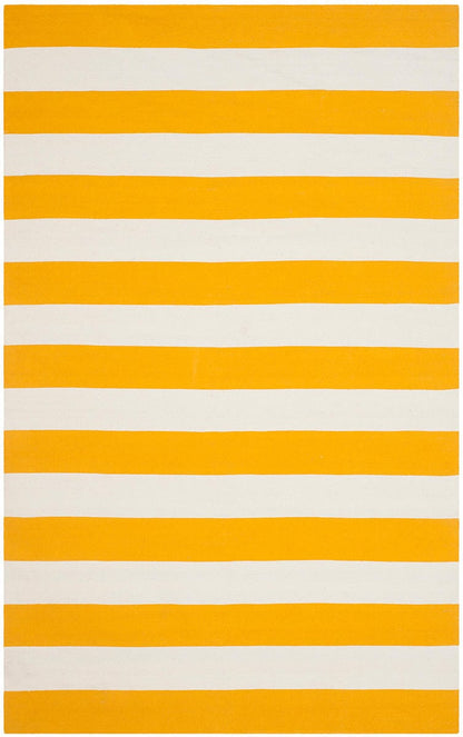 Safavieh Montauk Mtk712A Yellow / White Striped Area Rug