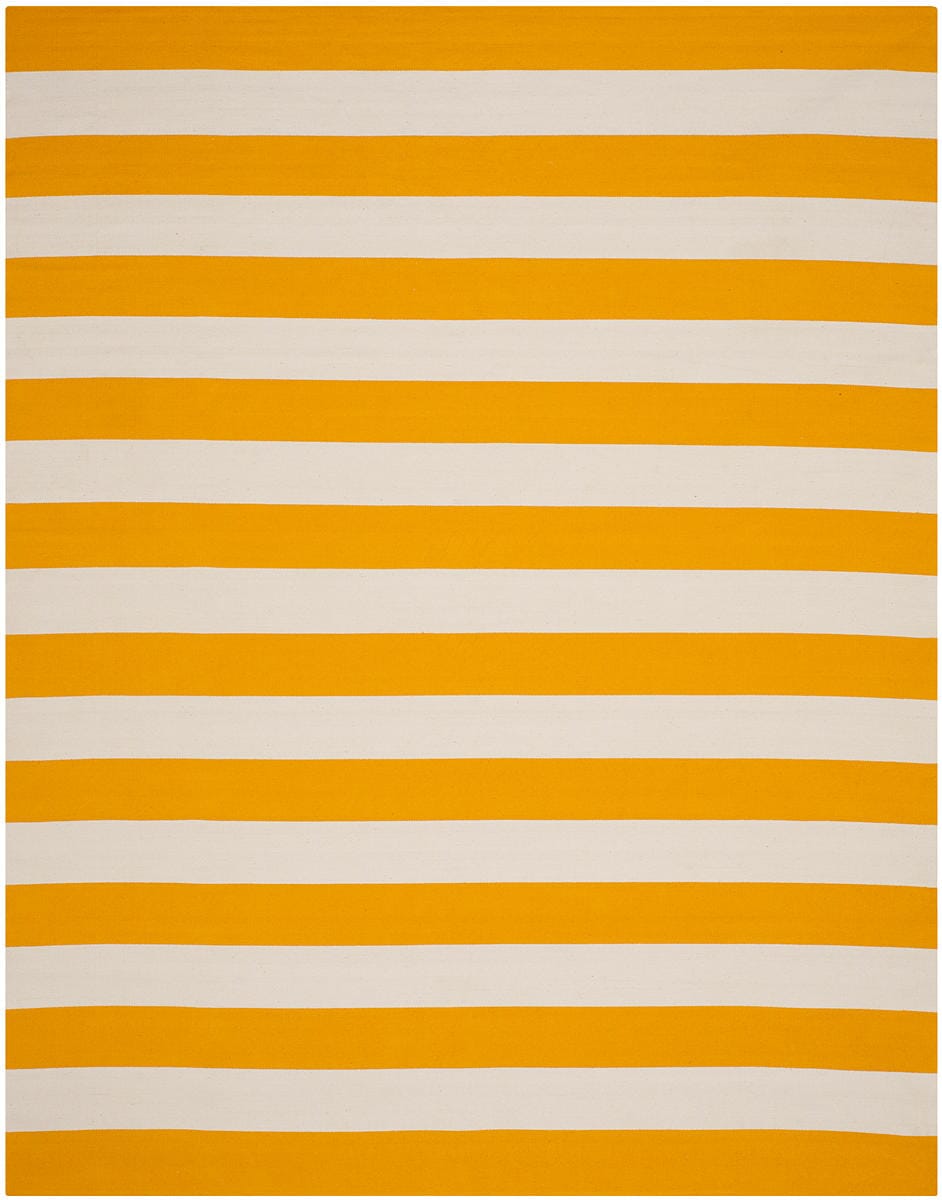 Safavieh Montauk Mtk712A Yellow / Ivory Striped Area Rug