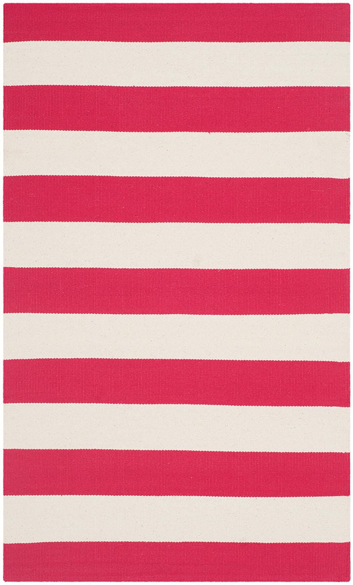 Safavieh Montauk Mtk712B Red / Ivory Striped Area Rug