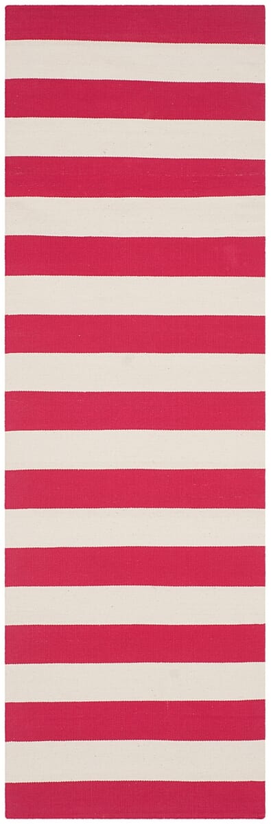 Safavieh Montauk Mtk712B Red / Ivory Striped Area Rug