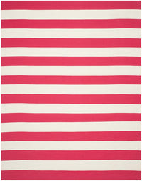 Safavieh Montauk Mtk712B Red / Ivory Striped Area Rug