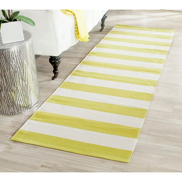 Safavieh Montauk Mtk712E Green / Ivory Striped Area Rug