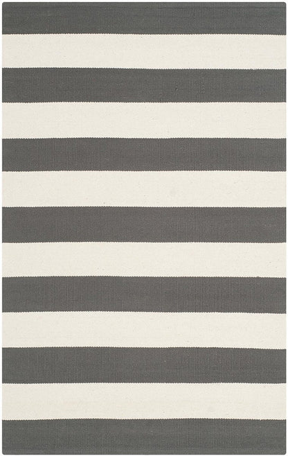 Safavieh Montauk Mtk712G Grey / Ivory Striped Area Rug