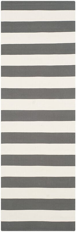 Safavieh Montauk Mtk712G Grey / Ivory Striped Area Rug