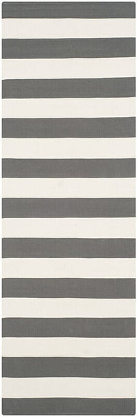 Safavieh Montauk Mtk712G Grey / Ivory Striped Area Rug