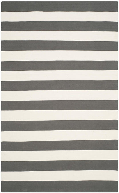 Safavieh Montauk Mtk712G Grey / Ivory Striped Area Rug