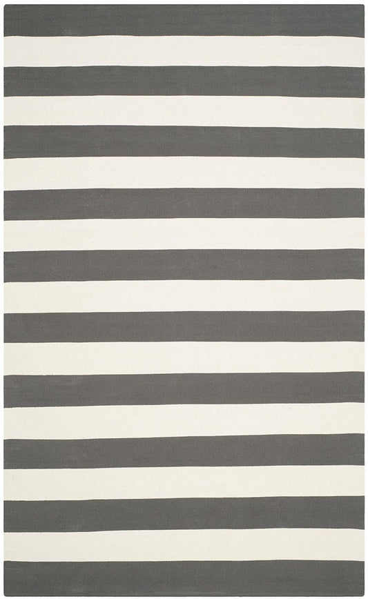 Safavieh Montauk Mtk712G Grey / Ivory Striped Area Rug