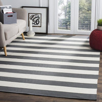 Safavieh Montauk Mtk712G Grey / Ivory Striped Area Rug