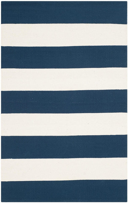 Safavieh Montauk Mtk712H Navy / Ivory Striped Area Rug