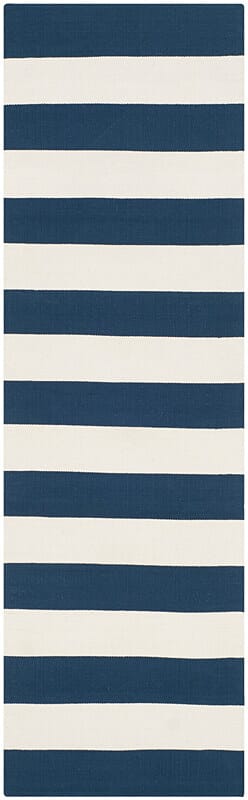 Safavieh Montauk Mtk712H Navy / Ivory Striped Area Rug