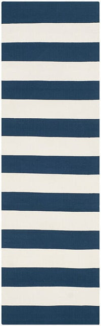 Safavieh Montauk Mtk712H Navy / Ivory Striped Area Rug