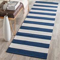 Safavieh Montauk Mtk712H Navy / Ivory Striped Area Rug