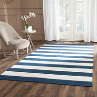 Safavieh Montauk Mtk712H Navy / Ivory Striped Area Rug