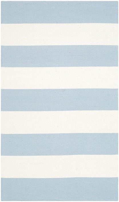 Safavieh Montauk Mtk712K Sky Blue / Ivory Striped Area Rug