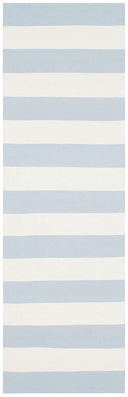 Safavieh Montauk Mtk712K Sky Blue / Ivory Striped Area Rug