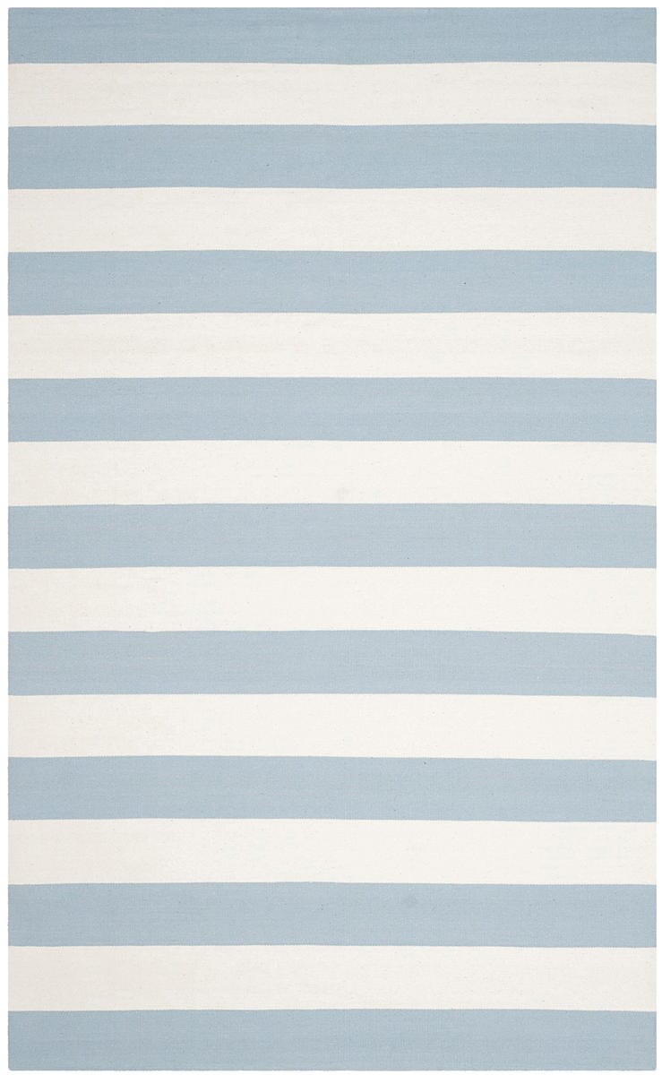 Safavieh Montauk Mtk712K Sky Blue / Ivory Striped Area Rug