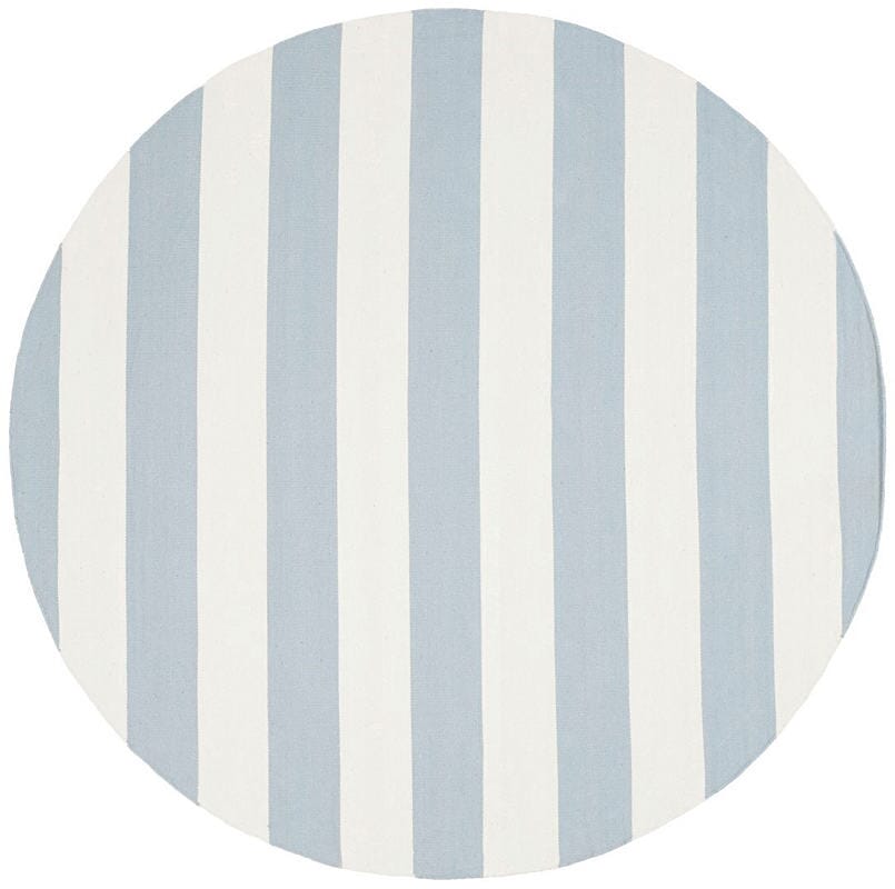 Safavieh Montauk Mtk712K Sky Blue / Ivory Striped Area Rug