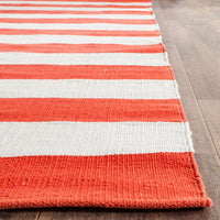 Safavieh Montauk Mtk712L Rust / Ivory Striped Area Rug