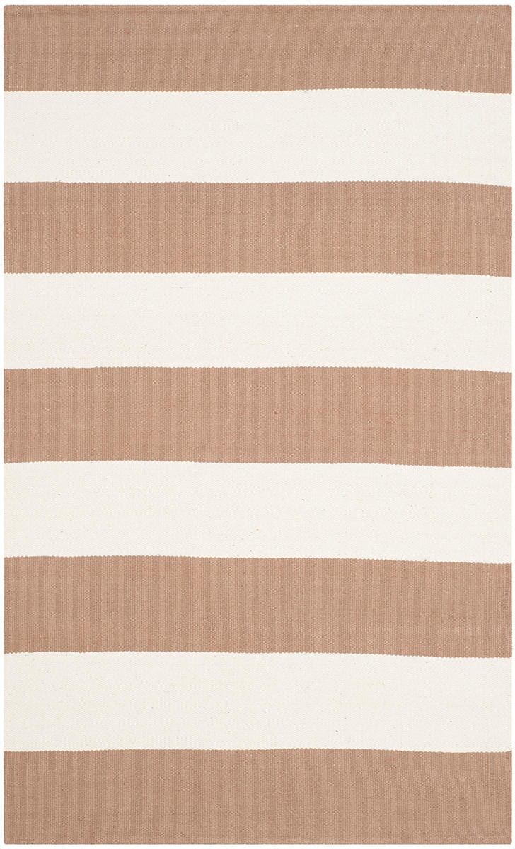 Safavieh Montauk Mtk712M Sand / Ivory Striped Area Rug