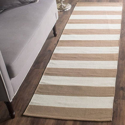 Safavieh Montauk Mtk712M Sand / Ivory Striped Area Rug