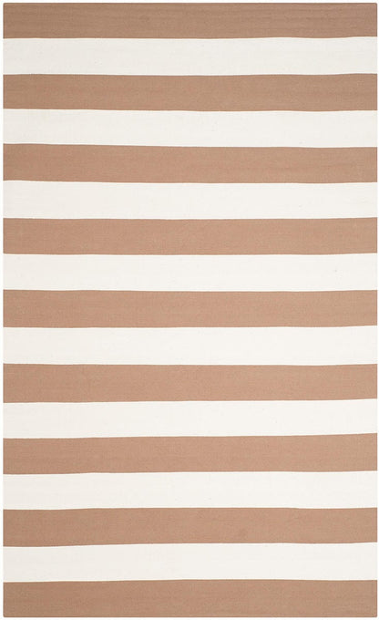 Safavieh Montauk Mtk712M Sand / Ivory Striped Area Rug