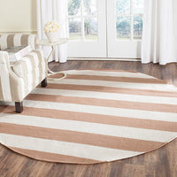 Safavieh Montauk Mtk712M Sand / Ivory Striped Area Rug