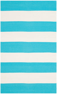 Safavieh Montauk Mtk712N Turquoise / Ivory Striped Area Rug