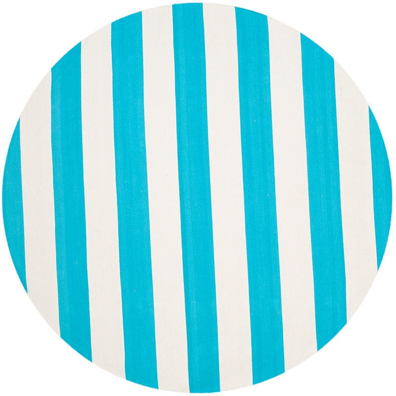 Safavieh Montauk Mtk712N Turquoise / Ivory Striped Area Rug