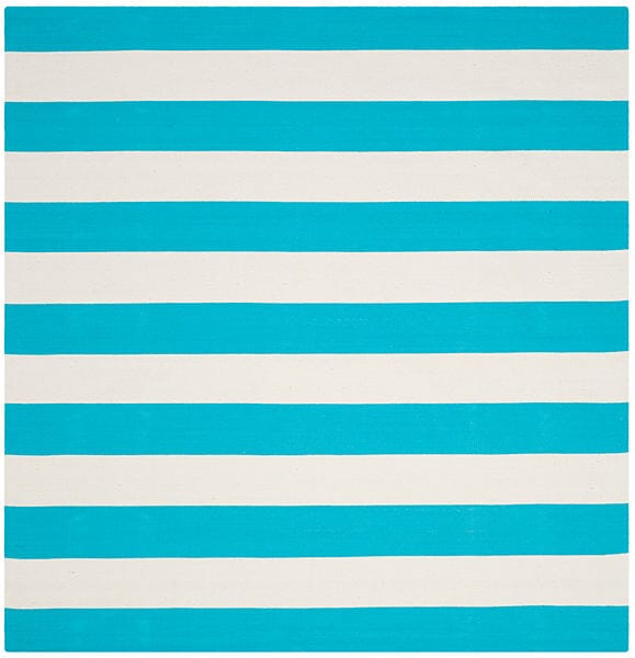 Safavieh Montauk Mtk712N Turquoise / Ivory Striped Area Rug