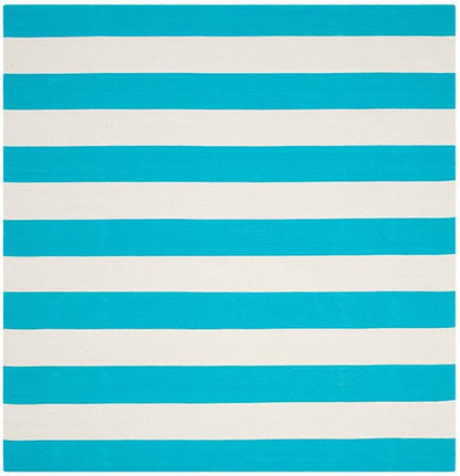 Safavieh Montauk Mtk712N Turquoise / Ivory Striped Area Rug