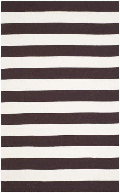 Safavieh Montauk Mtk712P Chocolate / Ivory Striped Area Rug