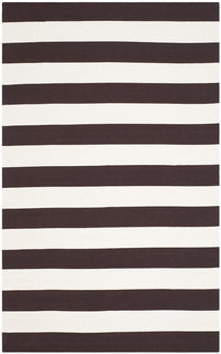 Safavieh Montauk Mtk712P Chocolate / Ivory Striped Area Rug