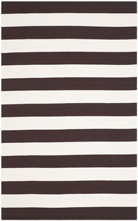 Safavieh Montauk Mtk712P Chocolate / Ivory Striped Area Rug