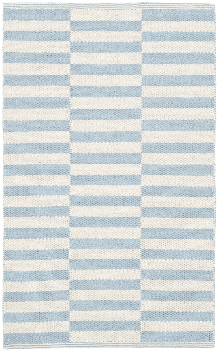 Safavieh Montauk Mtk715B Ivory / Light Blue Striped Area Rug