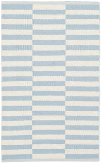 Safavieh Montauk Mtk715B Ivory / Light Blue Striped Area Rug