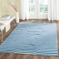 Safavieh Montauk Mtk715C Ivory / Blue Striped Area Rug