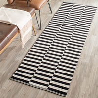 Safavieh Montauk Mtk715D Ivory / Black Striped Area Rug